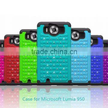 Keno Hybrid Studded Diamond Bling Case Cover for Microsoft Lumia 950 photo-6