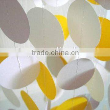 Handmade Circle Paper Garland,hanging Paper Garland for party wedding home decor