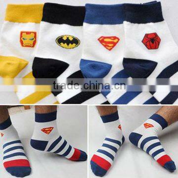 Ankle high fresh color fashion superman socks