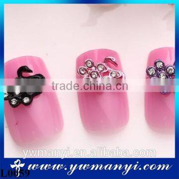 Peacock Charm Nail Sticker Decorations Glitter Alloy Jewelry Rhinestones DIY Nail Art Studs Jewelry L0059