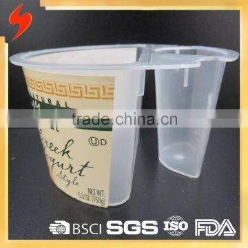 Lowest Price FDA Standard Special 220ml Plastic Yogurt Cup with Honey Sauce