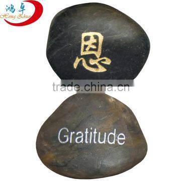 Natural Black river SPA massage stone hot massage rocks
