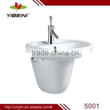 high quality bathroom basin_wall hung basin with half pedestal