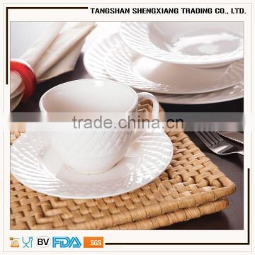 2015 new product hotselling wholesale high quality 16pcs cameo porcelain dinnerware set