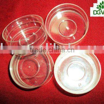 round clear plastic tealight cups