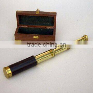 Telescope, Brass Telescope With Lather , Nautical Telescope