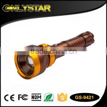 Onlystar GS-9421 rechargeable wide angle high power led long distance flashlight