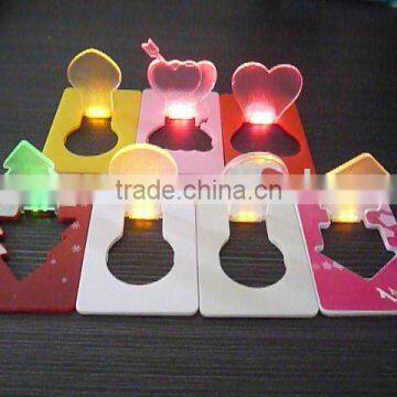 credit card led light card shape led light /card LED light with logo printing as promotional gifts