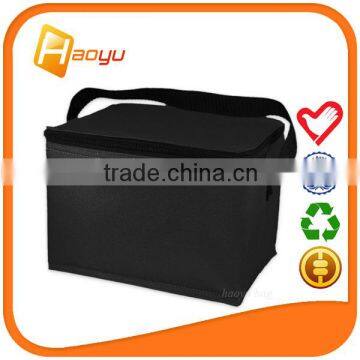 Lunch box polyester cooler bag with zipper