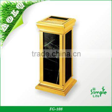 Indoor square ground metal litter bin