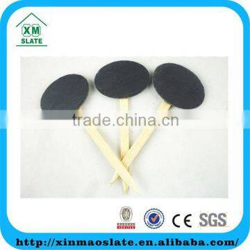 [factory Direct] 15x6cm Cut Edge Set Of 4 Oval Slate Plant Label Item ZWBQ-1506OG1A