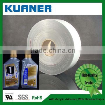 UV Certificate strong adhesive label material for chemicals