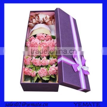 Custom design luxury wholesale cardboard paper flower box packaging box