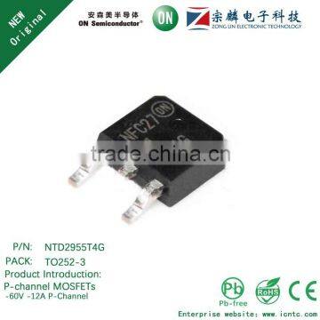 Genuine original NTD2955T4G TO252-3 P-channel MOSFETs -12A -60V P-Channel