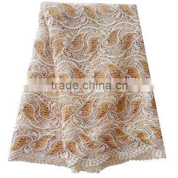 Yifangbo Embroidered african chemical lace high quality / lace fabric guipure / fabrics sample lace for big aso ebi