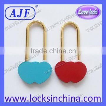 AJF New Arrival Popular Colorful Wedding Gift Gold Shank Heart Love Lock photo-4