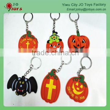 Popular Halloween Pumpkin Plastic Keychain For Capsule Toy