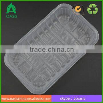 Customized disposable blister PET clear plastic food tray