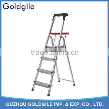 Goldgile Aluminium Household Step Ladder With Tools Box