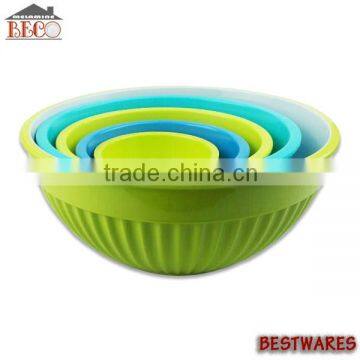 2015 New arrival non toxic 5pcs plastic mixing bowl set for baby