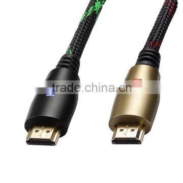 Up to 30m Shockproof Nets Double Ring Male to Male Gold Plated HDMI Cable