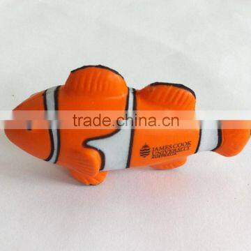 pu foam fish stressball orange fish animal