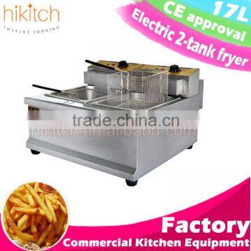Stainless steel chicken deep fryer commercail electric food cooking equipment