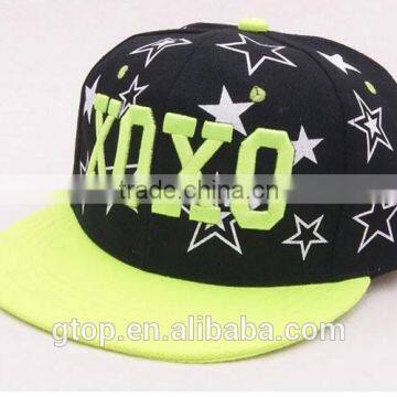 Baseball cap Hip hop flat snapback visor hat letter embroidery printing