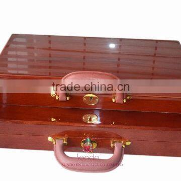 factory customize solid wood briefcase