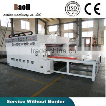 Remarkable performance semi-auto multi-color carton box printer slotter die cutter machine