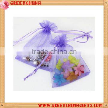 Eco-friendly Recyclable Drawstring Organza Cosmetic Bags