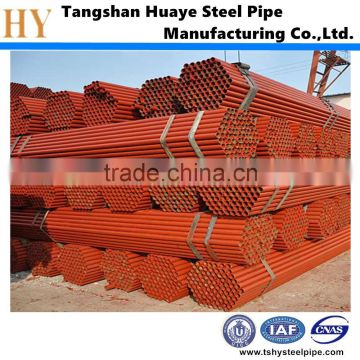 2 inch red paint erw low carbon steel round pipe with thickness 2.3mm