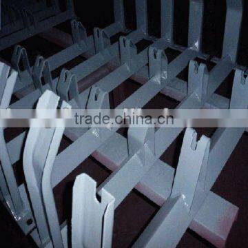 Carbon Steel Conveyor Roller Frame For Three Idler