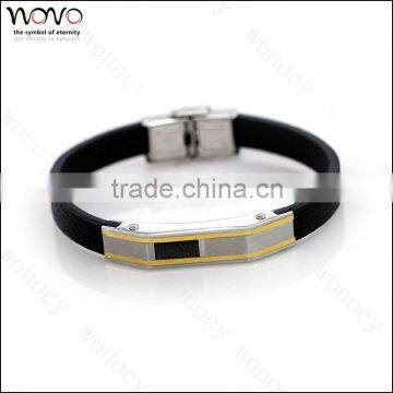 2016 hot Factory direct wholesale stainless steel Fashion Leather Bracelet