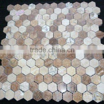 yellow mixed marble mosaic stone