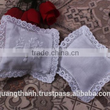 cotton white Hand made Lavender Bags with lace