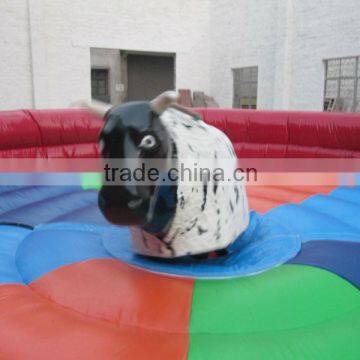 inflatable mechanical bull with cusion soprt game on sale