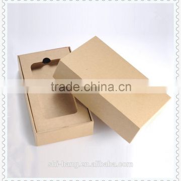 Quality brown kraft paper gift boxes packaging for iphone6 /6s Plus case