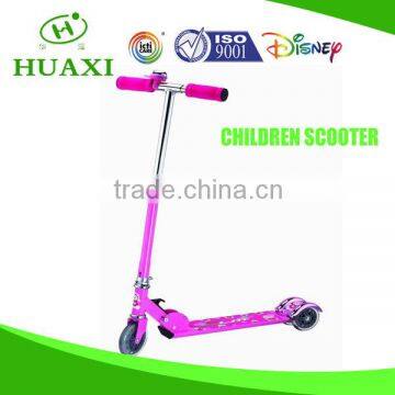 2 wheels pink child scooter