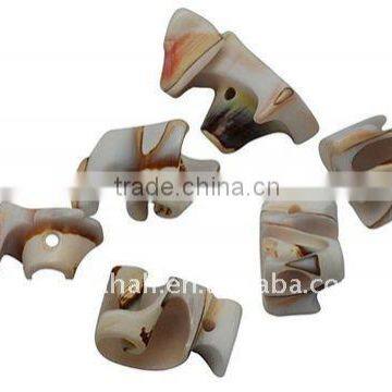 Spiral Shell Beads, Dyed, PeachPuff, about 6~9x10~16x6~9mm, hole: 2mm, about 630pcs/500g(BSHE-S080)