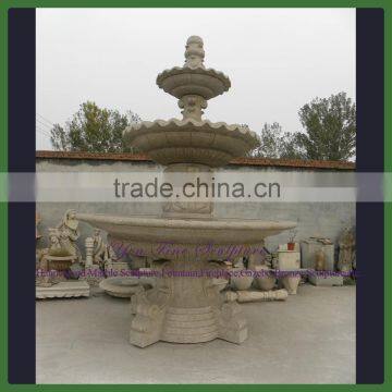 Carved Decorative Outdoor Granite Fountain