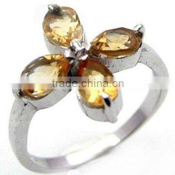 .925 Sterling Silver Ring Jewelry Citrine Bracelet Ring Wholesale Jewelry