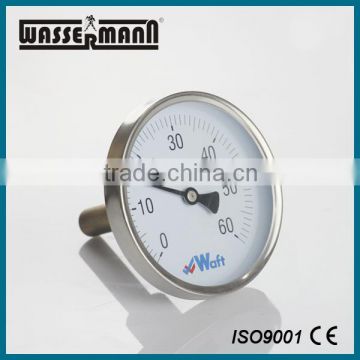 Industrial temperature glass window thermometer