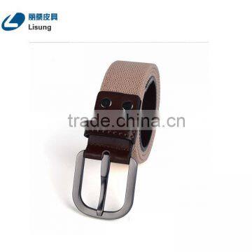 Top Quality Genuine Leather Canvas Fabric Belt For Women photo-6