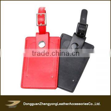 High quality travel PU leather airplane luggage tag