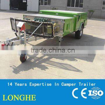 2014 new arrival clear green hard floor camper trailer/travel trailer