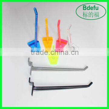 Plastic Transparent Blue Single Hook for Display