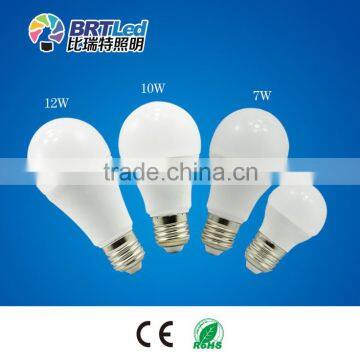 2016 NEW 7W 85lm/w CRI 80 A19 led bulb price from China factory