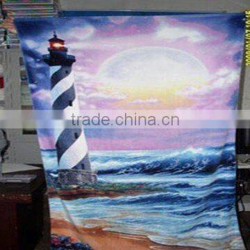 Reactive printing bath towel