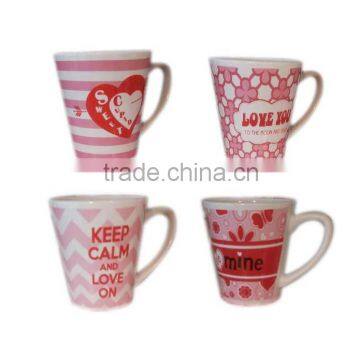 12oz stoneware mug with valentine's decal